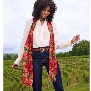 NWT Patricia Nash oblong Floral Scarf